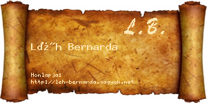 Léh Bernarda névjegykártya